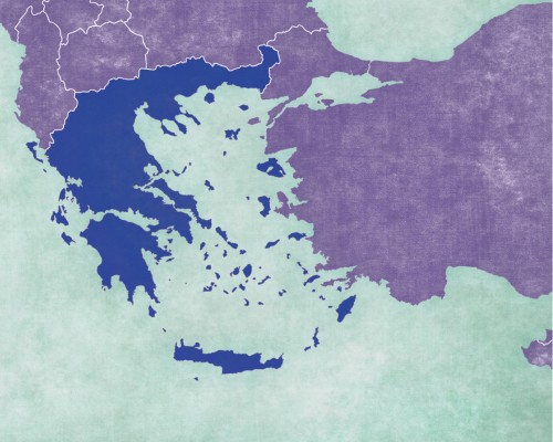 χάρτης με απεικόνιση της Ελλάδας